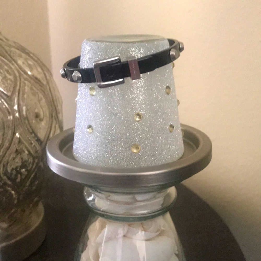 Women’s Michael Kors black & silver studded bangle bracelet